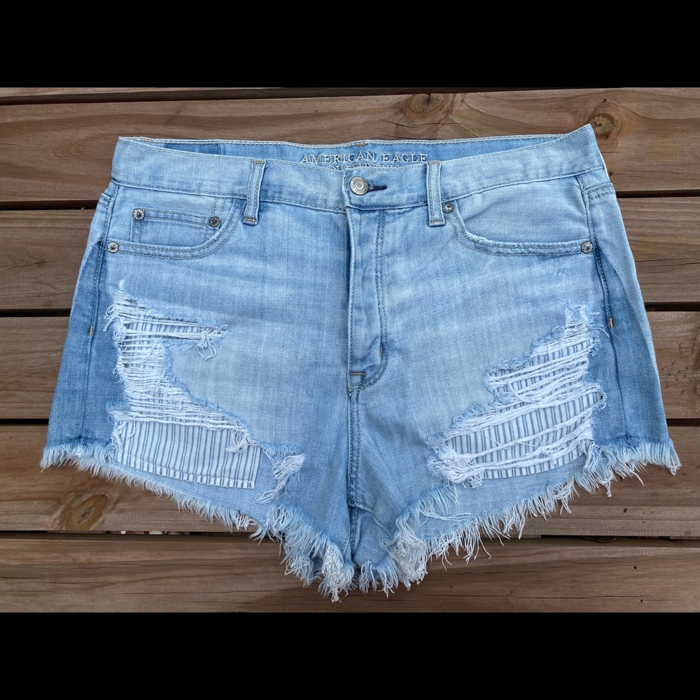 AE denim jean festival shorts cutoffs